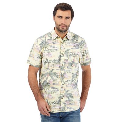 Mantaray Multi-coloured tropical print reverse-effect shirt